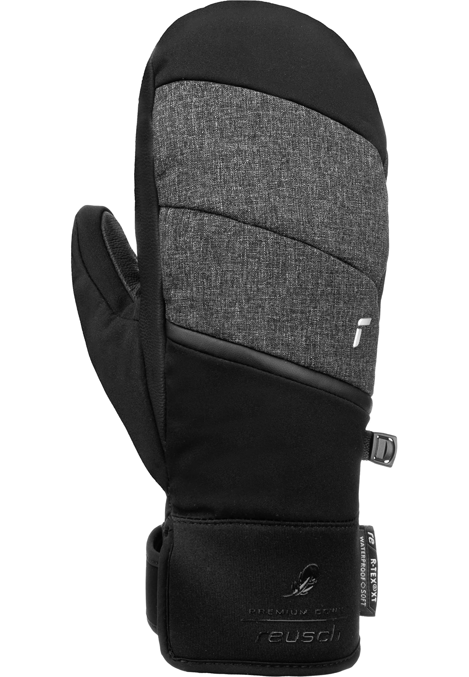 Reusch Winterfäustlinge Damen | warm, wasserdicht & atmungsaktiv | Skihandschuhe mit Echtdaunen-Isolation, Ziegenleder-Innenhand & Finger Lining | für Piste & Winter Outdoor | FEBE R-TEX XT Mitten