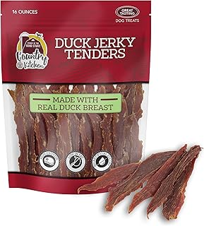 Country Kitchen Duck Jerky Tender Dog Treats, Made with Real Duck, High Protein, Low Fat, No Artificial Colors, 16 oz