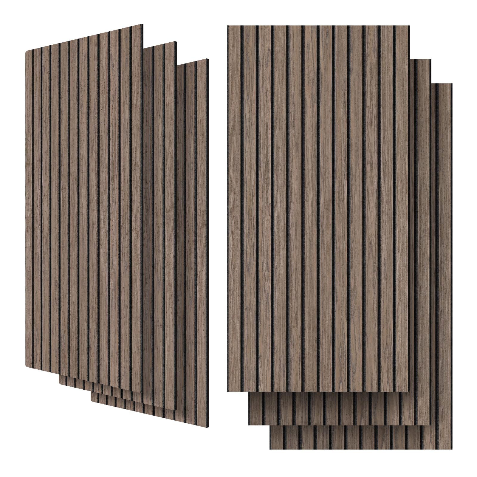 6 Pack Acoustic Panels Walnut Color