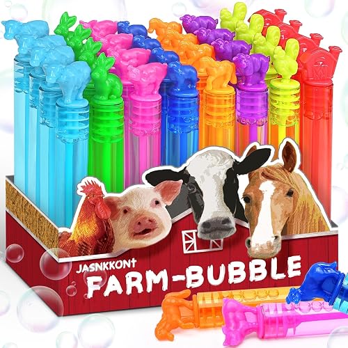 Animal Farm Bubbles Gift Box, 32 Pcs Mini Dog Horse