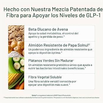 Supergut GLP1 Apoyo Diario, Naranja Sangre - Suplemento de Polvo de GLP-1 Alto en Fibra para Mujeres y Hombres