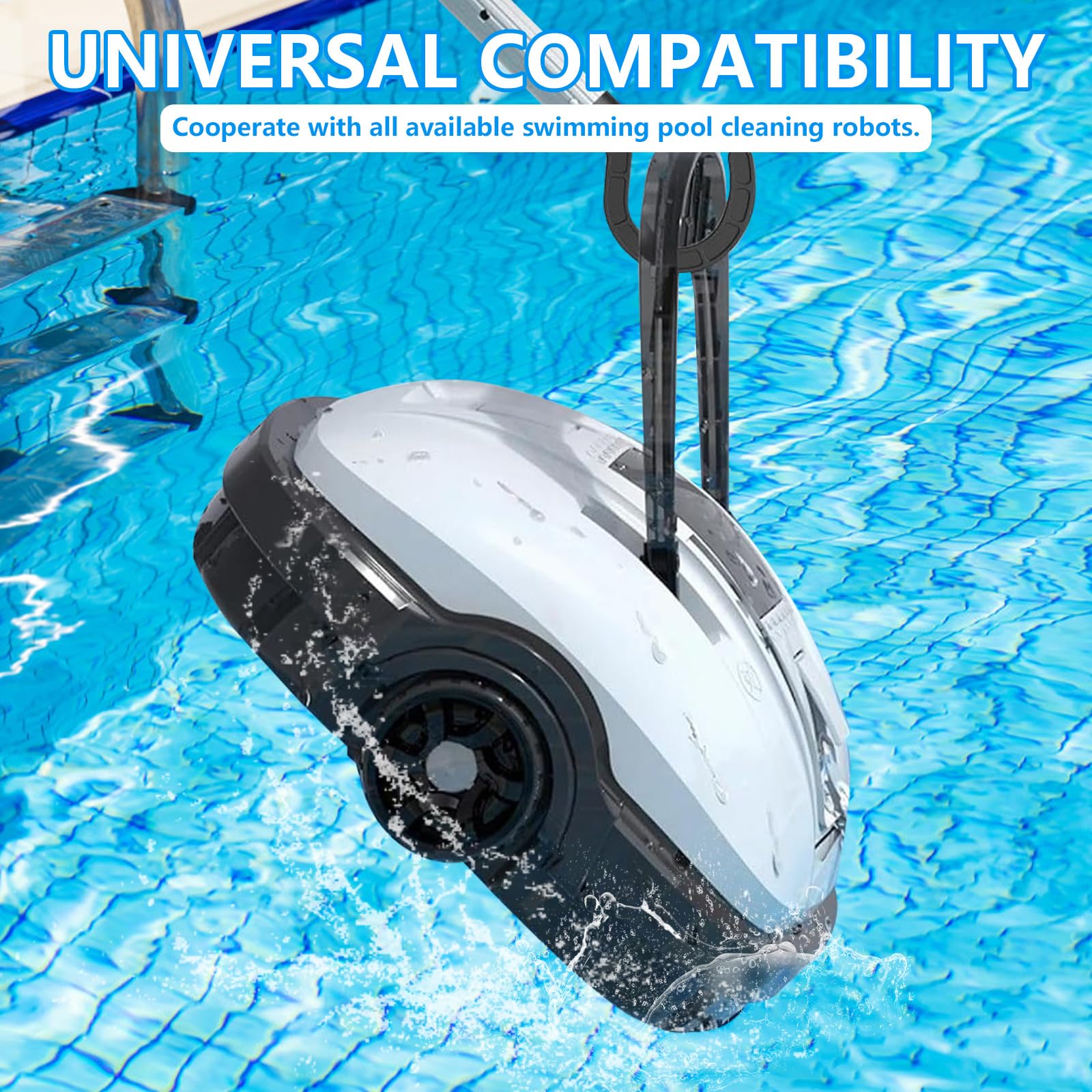 Mimoyalaso 4 Pack Hook for Robotic Pool Cleaner - Universal Pool Hooks for Poles Compatible with All Pool Vacuum Including Cordless, Above Ground and Underwater, Attaches to Telescopic Poles