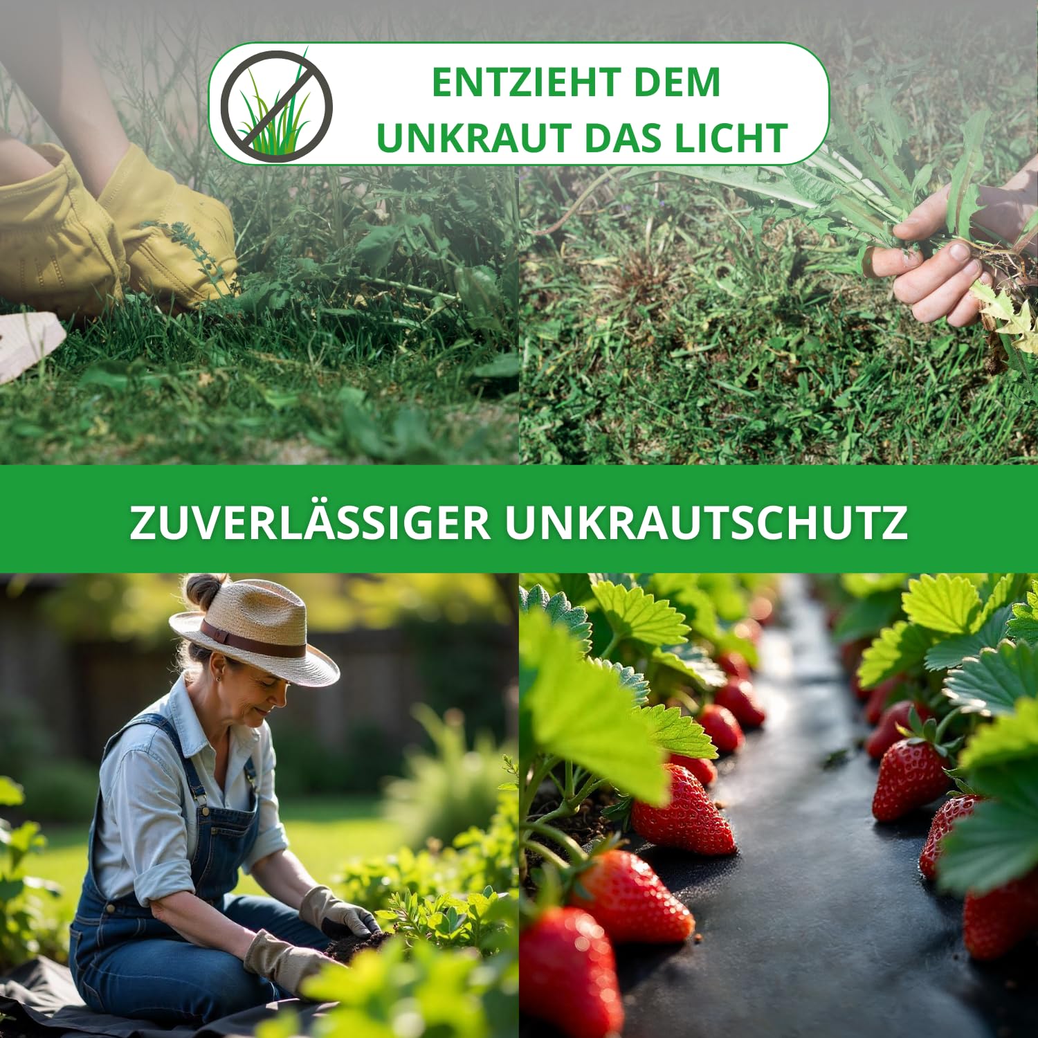 Bodengewebe Abdeckvliesr 100g/m² Unkrautvlies, Unkrautfolie, Mulchvlies (2 x 100 m)