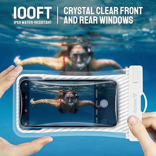 Miniatura 5 de Funda impermeable para teléfono diseño de bolsa de aire flotante Funda universal IPX8 para teléfono celular con cordón para iPhone 16 15 14 13 Pro