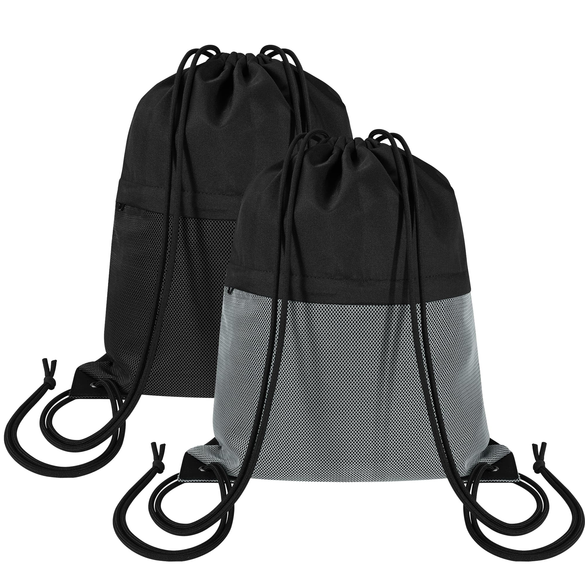 2Pcs Drawstring Backpack Bag - String Gym Bag for Women Men Lightweight Cinch Sports Sackpack for Beach Travel