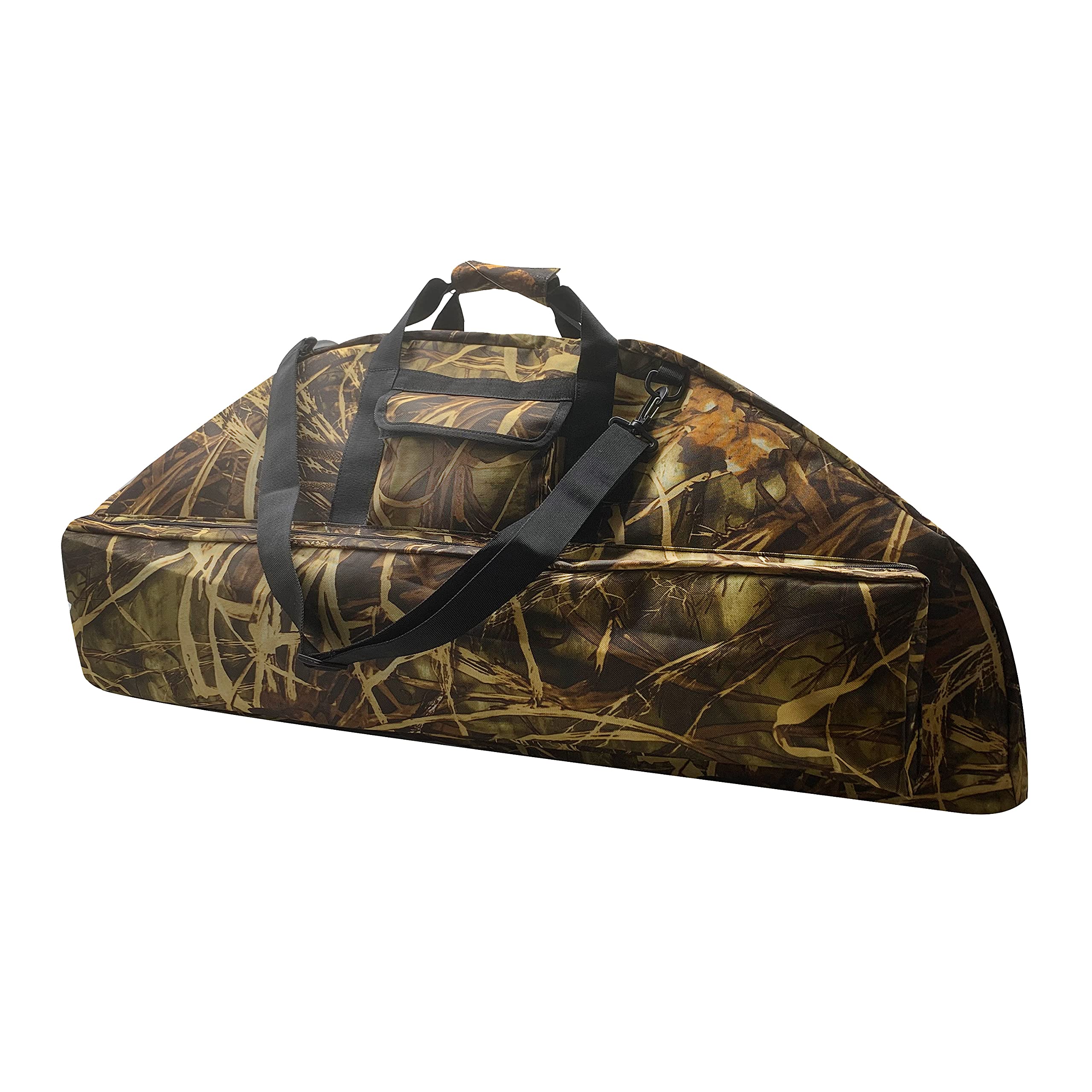 Alephnull Compound Bow Bag with Sides Quiver and Arrow Bags Soft Bow Bag for Outdoor Hunting Shooting Recurve Bow Holder with Storage Bags for Archery Accessories (Reed, 115CM)