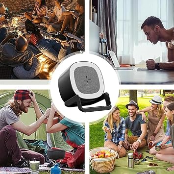 Microcase 4in1 Kablosuz Şarj Bluetooth Hoparlör Telefon Standı Led lamba 15W -AL4385