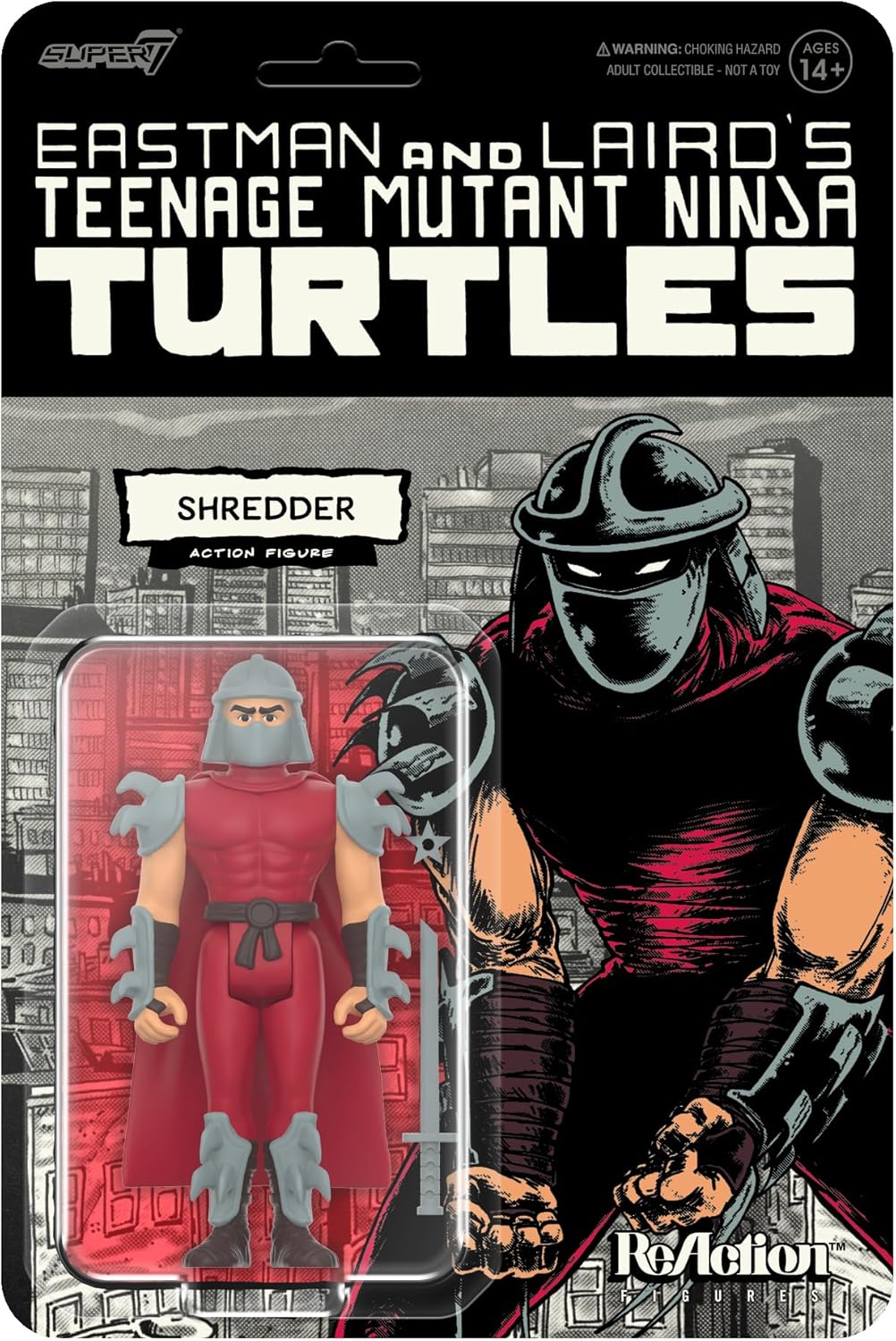 Super7 Teenage Mutant Ninja Turtles Shredder (Comic Color) - 3.75" TMNT Action Figure with Accessories Classic Cartoon Collectibles