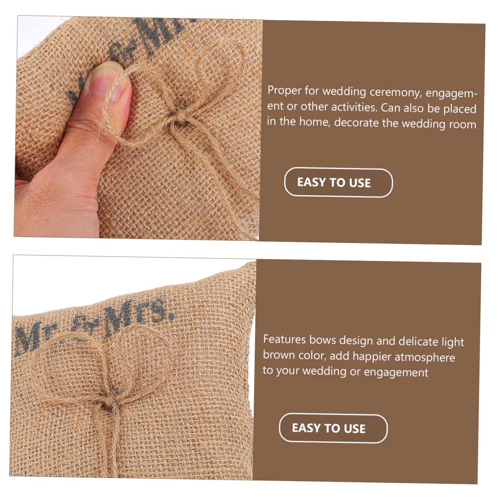 Alipis 1 PC Elegant Bows Ring Holder Pillow Delicate Cushion for Wedding Decor Vintage Style Accessory Reusable Design