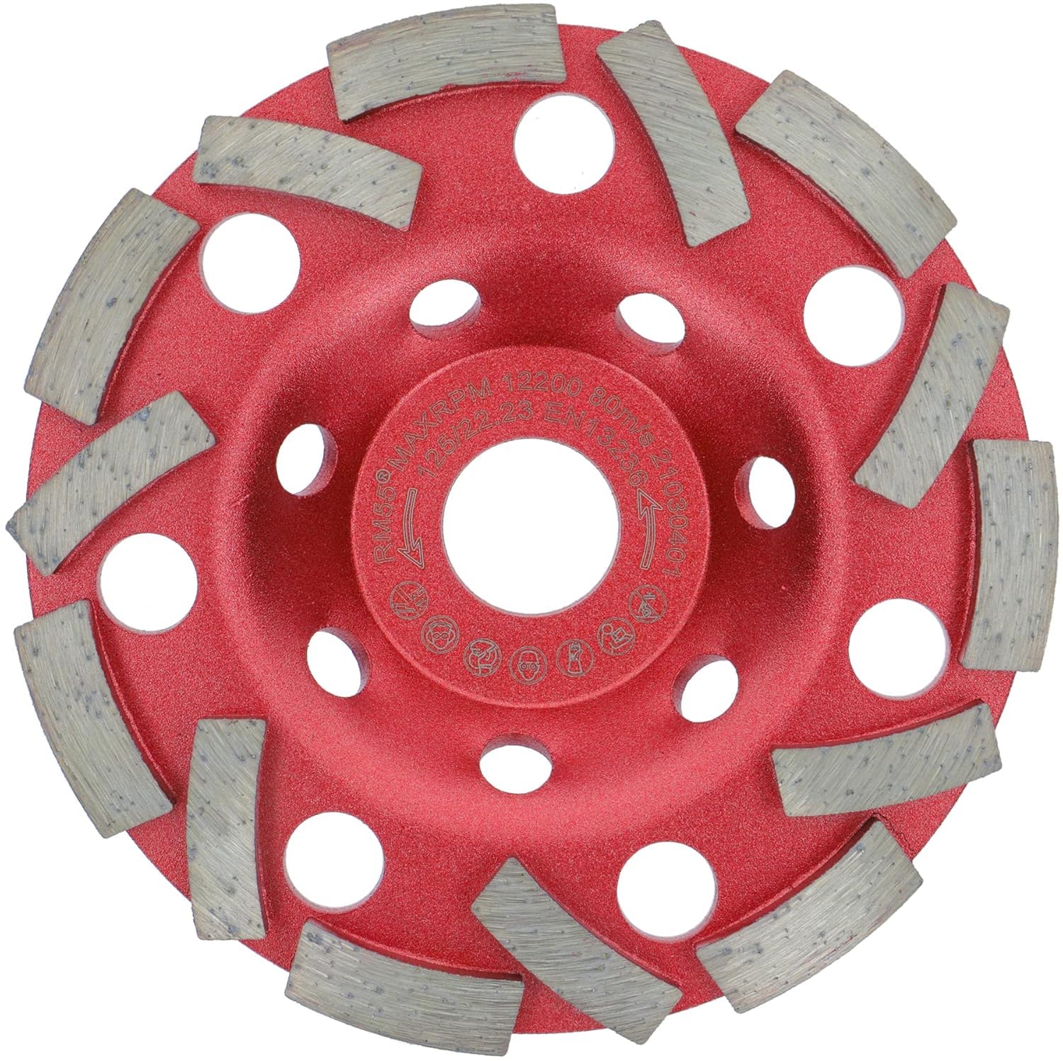 PRODIAMANT Extra Speed Meule boisseau diamant béton 125 mm x 22,23 mm - plateau de ponçage pour béton, colle à carrelage et maçonnerie, pour meuleuses d'angle