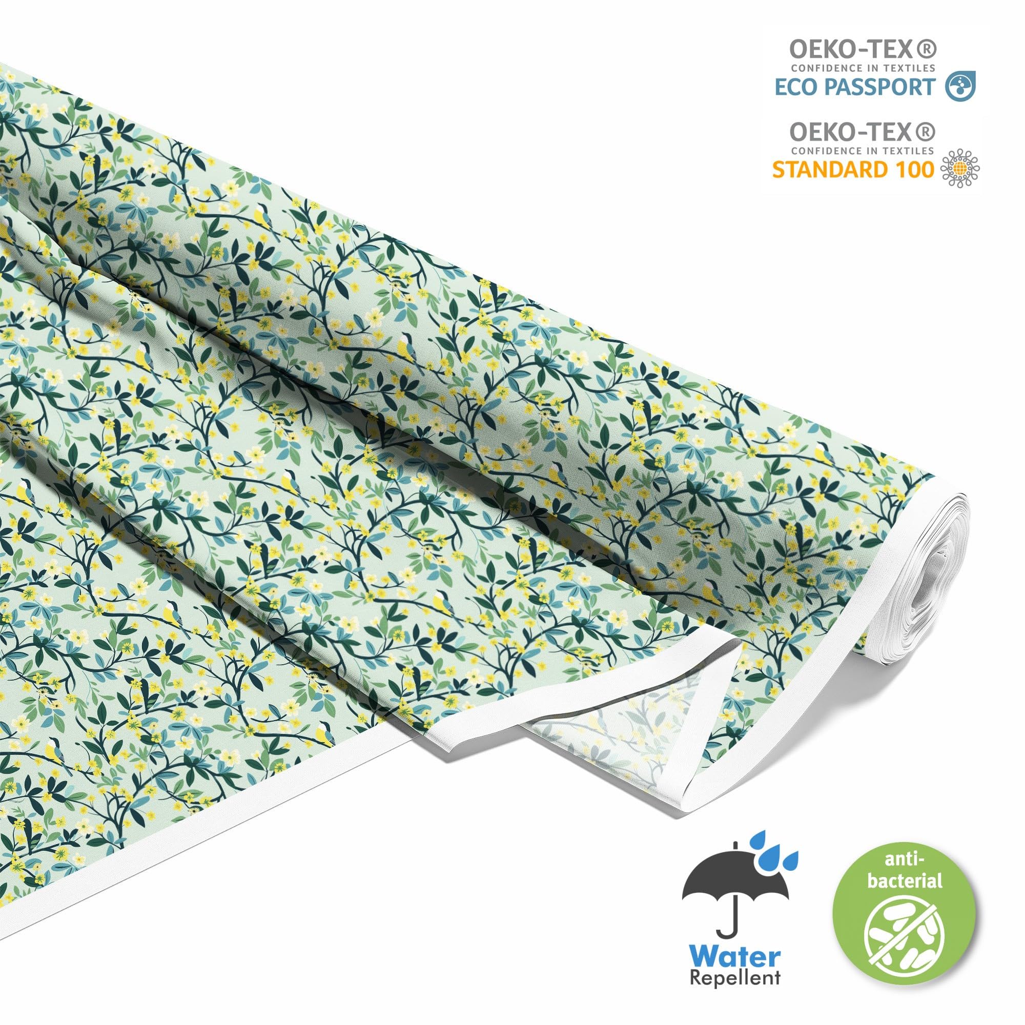 HEKO PANELS Stoff Oxford Wasserdichte Meterware Canvas-Stoff Polyester Stoff Zum Nähen Nähstoffe Dekostoffe Wasserabweisend Blickdicht Frühling 5 Meter 155 x 500 cm