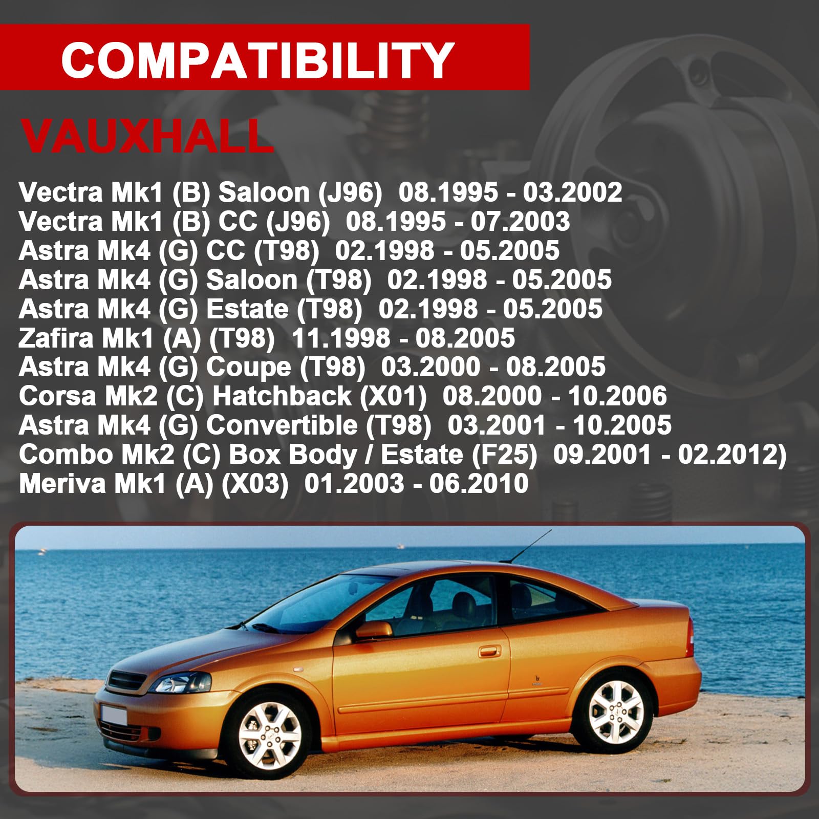 Catalizzatore Flydida benzina con accessori Adatto per Astra G 1.4 1.6 Corsa C 1.4 2000-2009 Meriva A 1.6 2003-2010 Vectra B Zafira A Codice articolo 13105075 13106575 850294 9229756 5849007