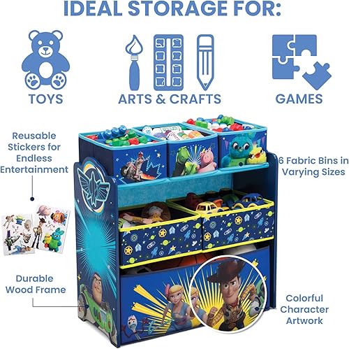 Miniatura 4 de Delta Children Escritorio con silla con contenedor de almacenamiento + diseño y almacenamiento de 6 contenedores organizador de almacenamiento de