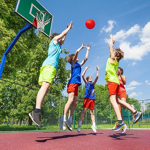 Miniatura 39 de Juego de 40 mini pelotas de baloncesto inflables de 6 pulgadas, juego de baloncesto pequeño de PVC para colocar sobre la puerta, juegos de aro