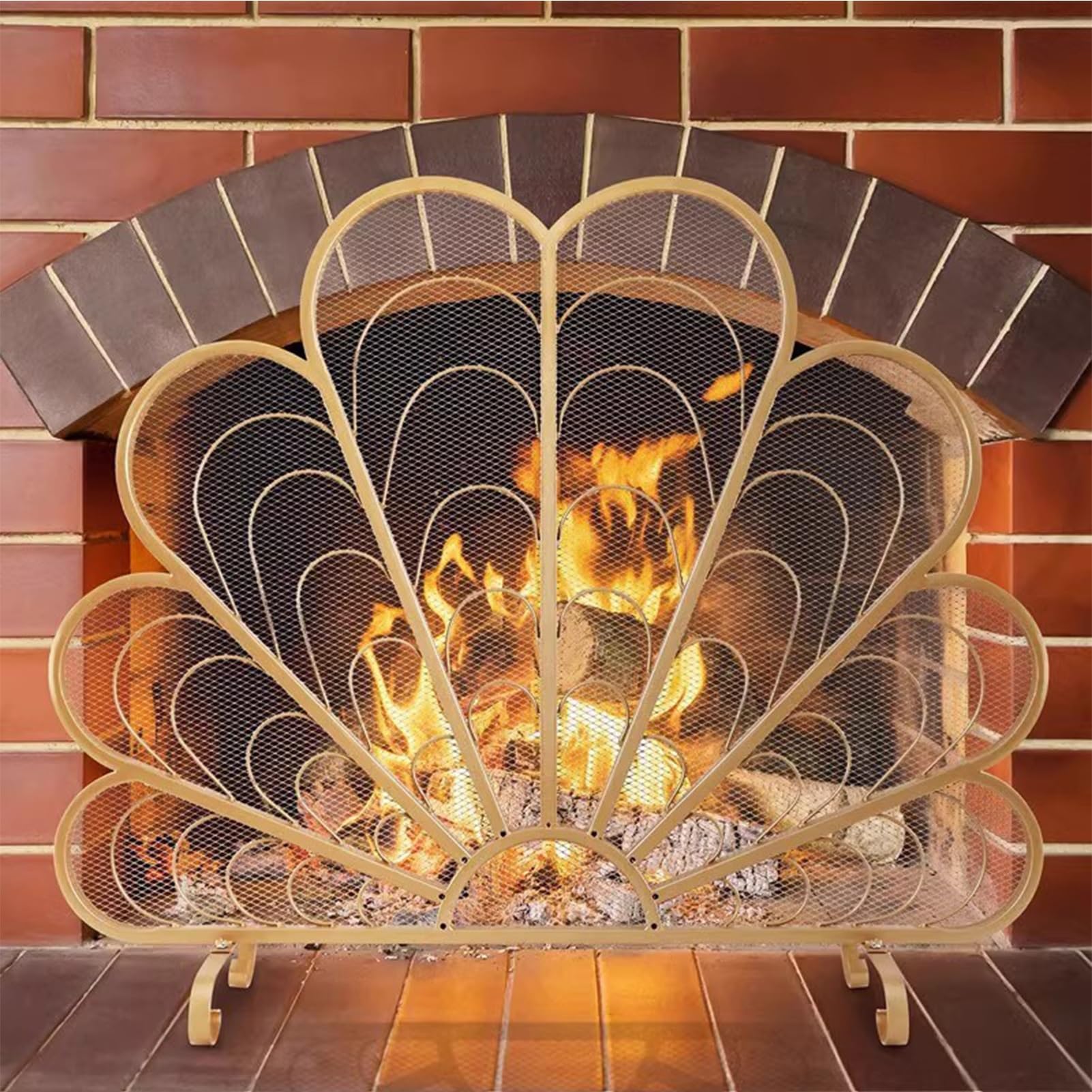 Pare-feu pour cheminée à bois - Résistant à la chaleur - Barrière de sécurité élégante pour décoration d'intérieur