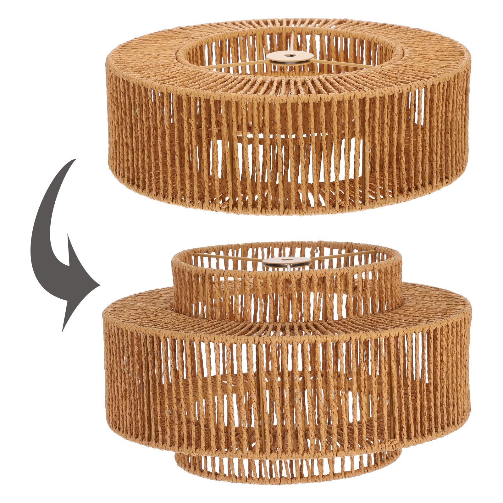 Gadpiparty Paralume Piccolo in Carta e Ferro Khaki Clip, Facile da Installare e Diffusore di Luce per Caffè e Stili Decorativi Minimalisti e Boho