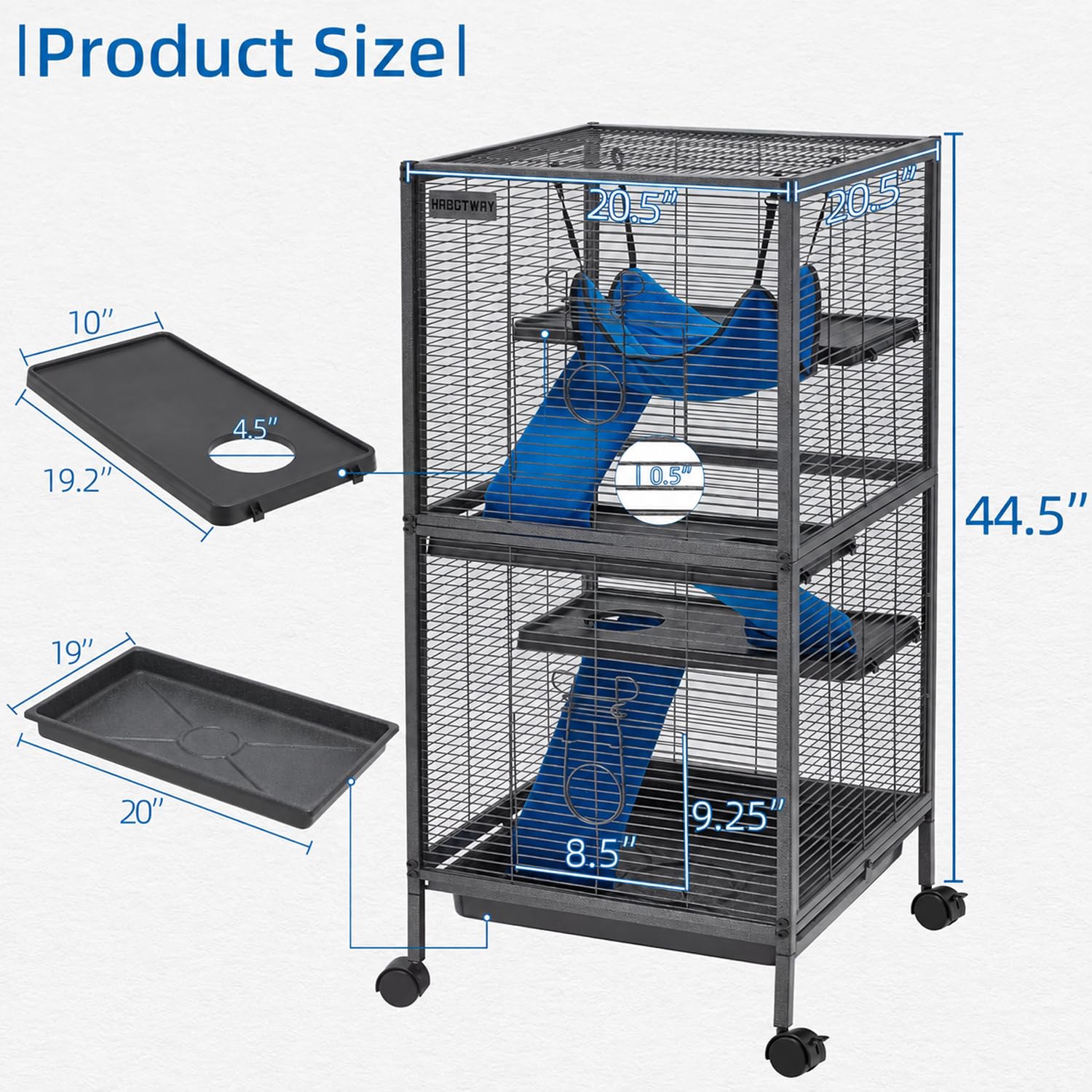 Chinchilla Cage & Ferret Cages - Durable Rolling Cages -3