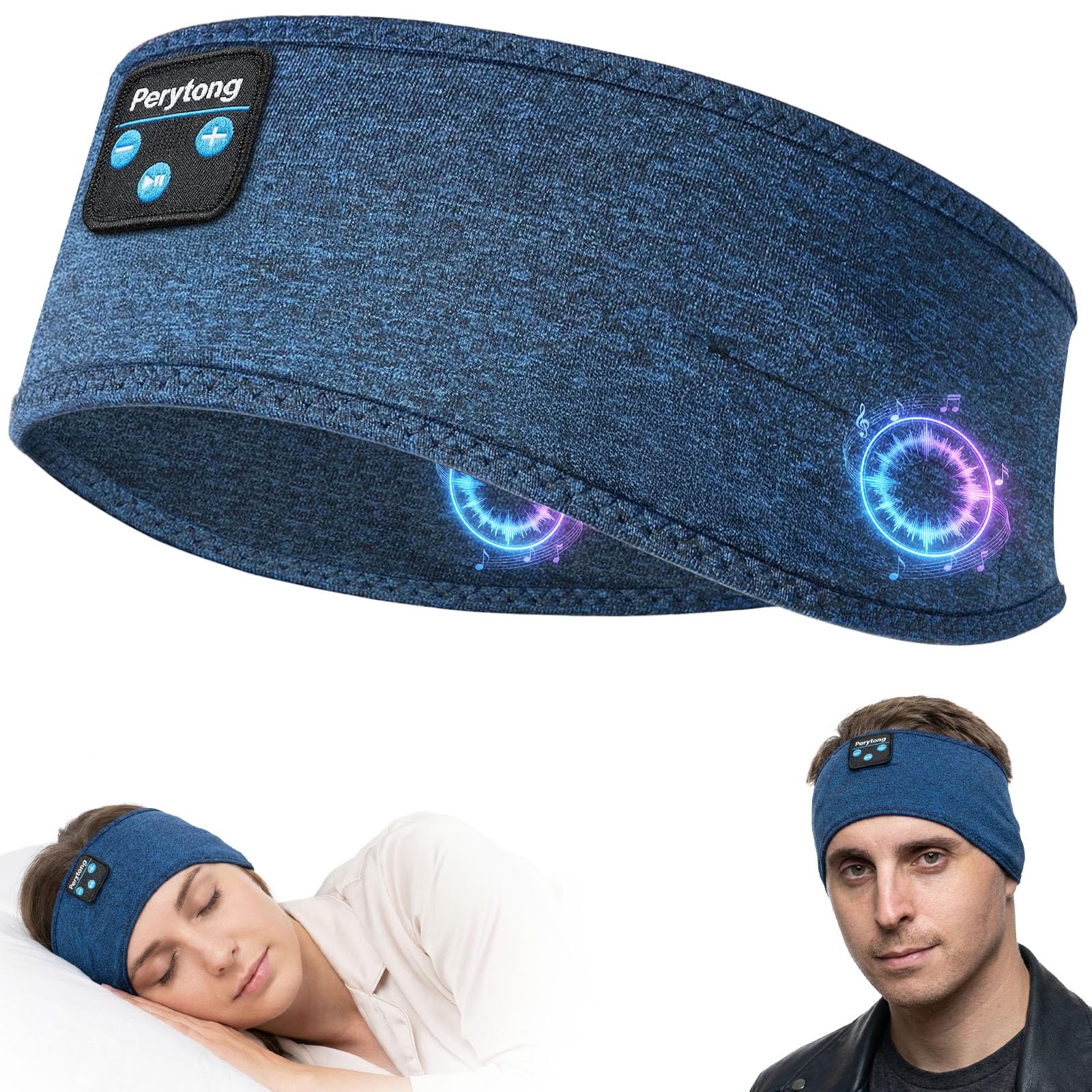 Perytong Sleep Headphones Wireless, Bluetooth Sports Headband Headphones with Ultra-Thin HD Stereo Speakers Perfect for Sleeping,Workout,Jogging,Yoga,Insomnia, Air Travel, Meditation (Deep Teal)-image-43