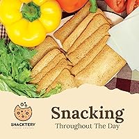 Vista 5 de Snacktery Original Melba Toast Crackers – Galletas de pan plano finas y crujientes – Mini tostadas clásicas para salsas, untables, ensaladas