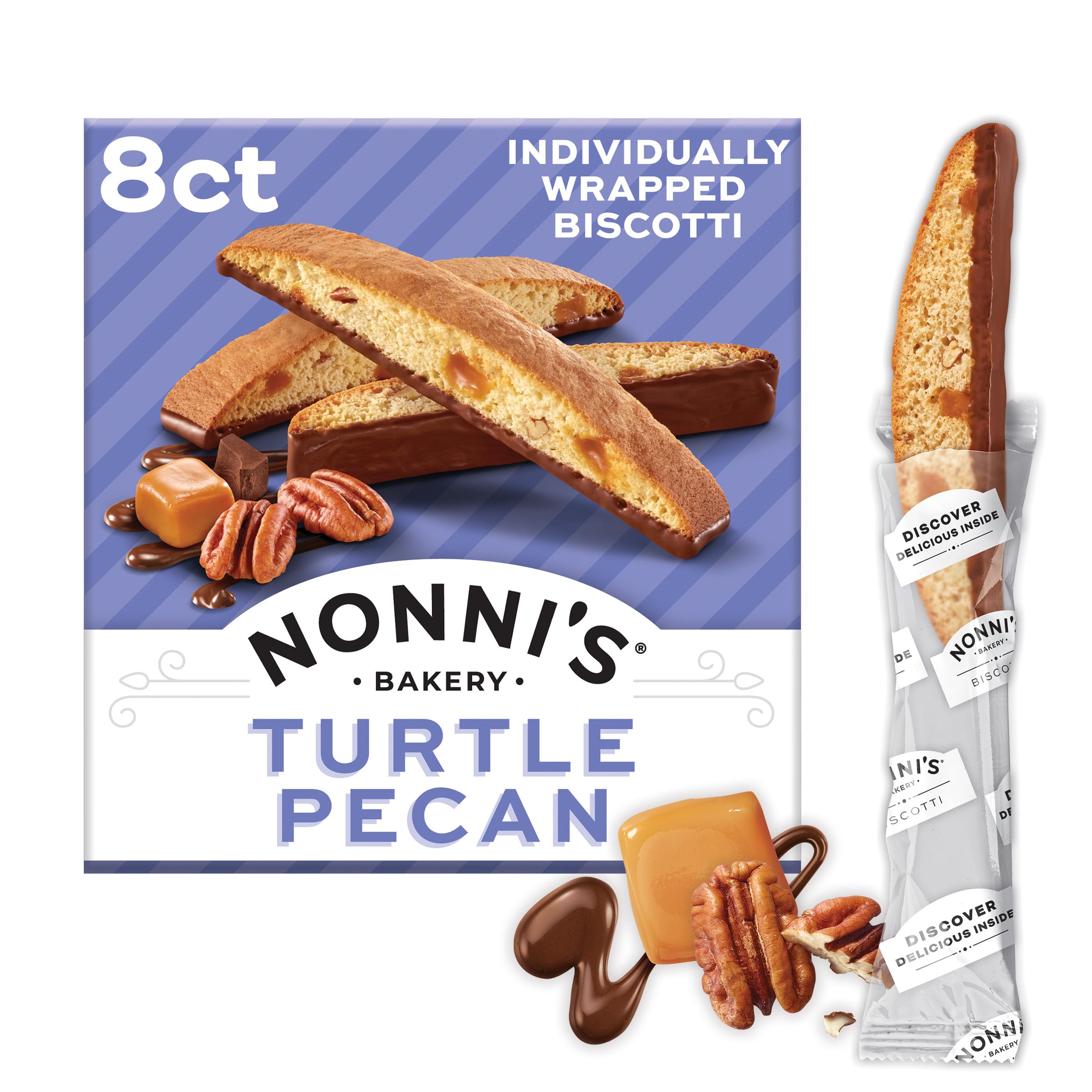 Amazon.com: Nonni's Turtle Pecan Biscotti, Individually Wrapped