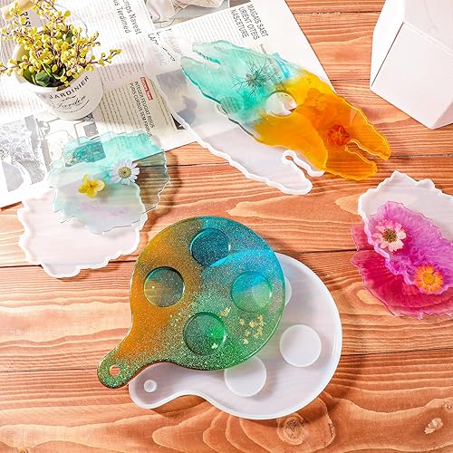 Miniatura 2 de Geiserailie 4 piezas de soporte para copas de vino, molde de resina para servir, molde de epoxi, estante de vino, molde de silicona, moldes de