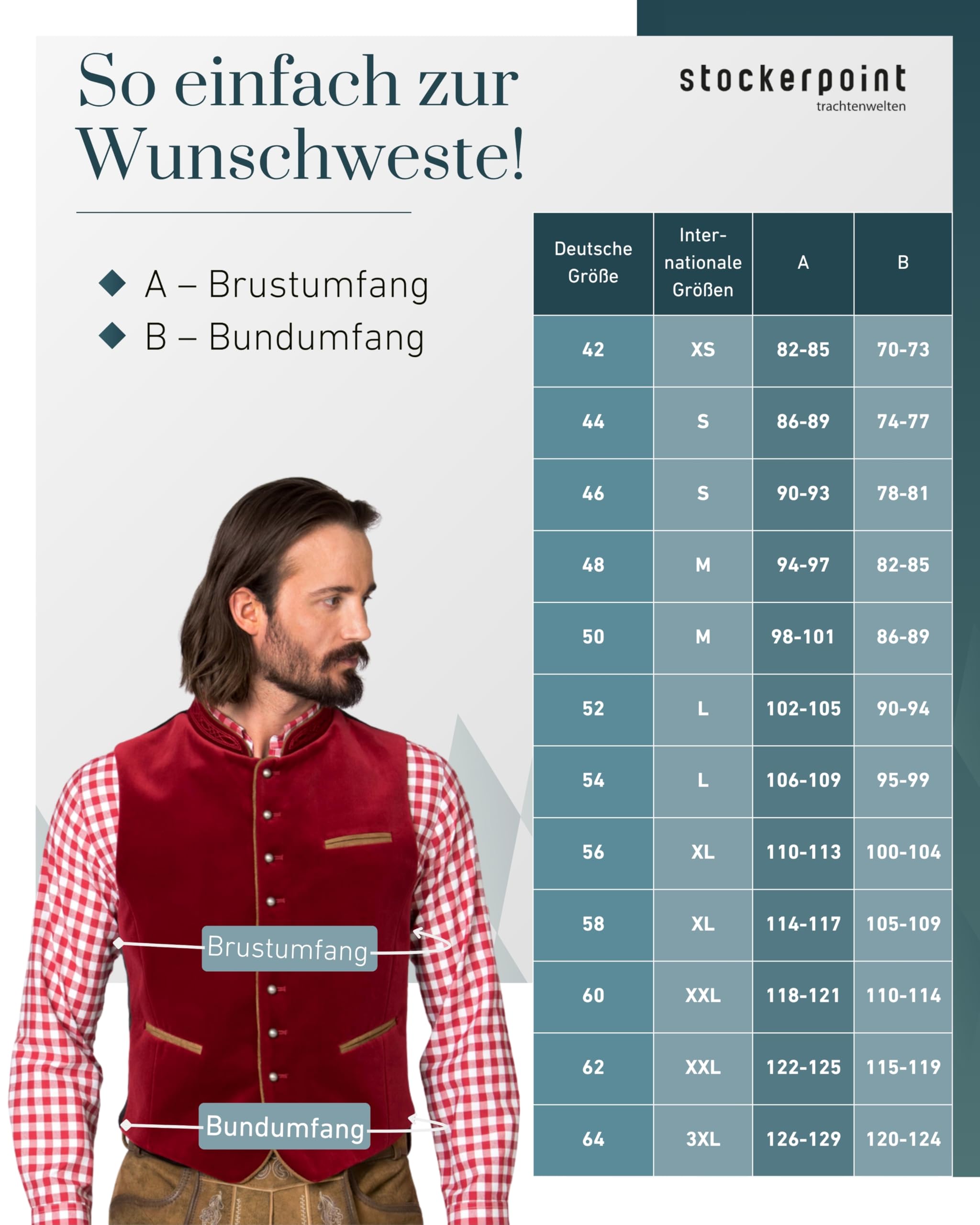 Stockerpoint Herren Trachtenweste Ricardo – Bild 5