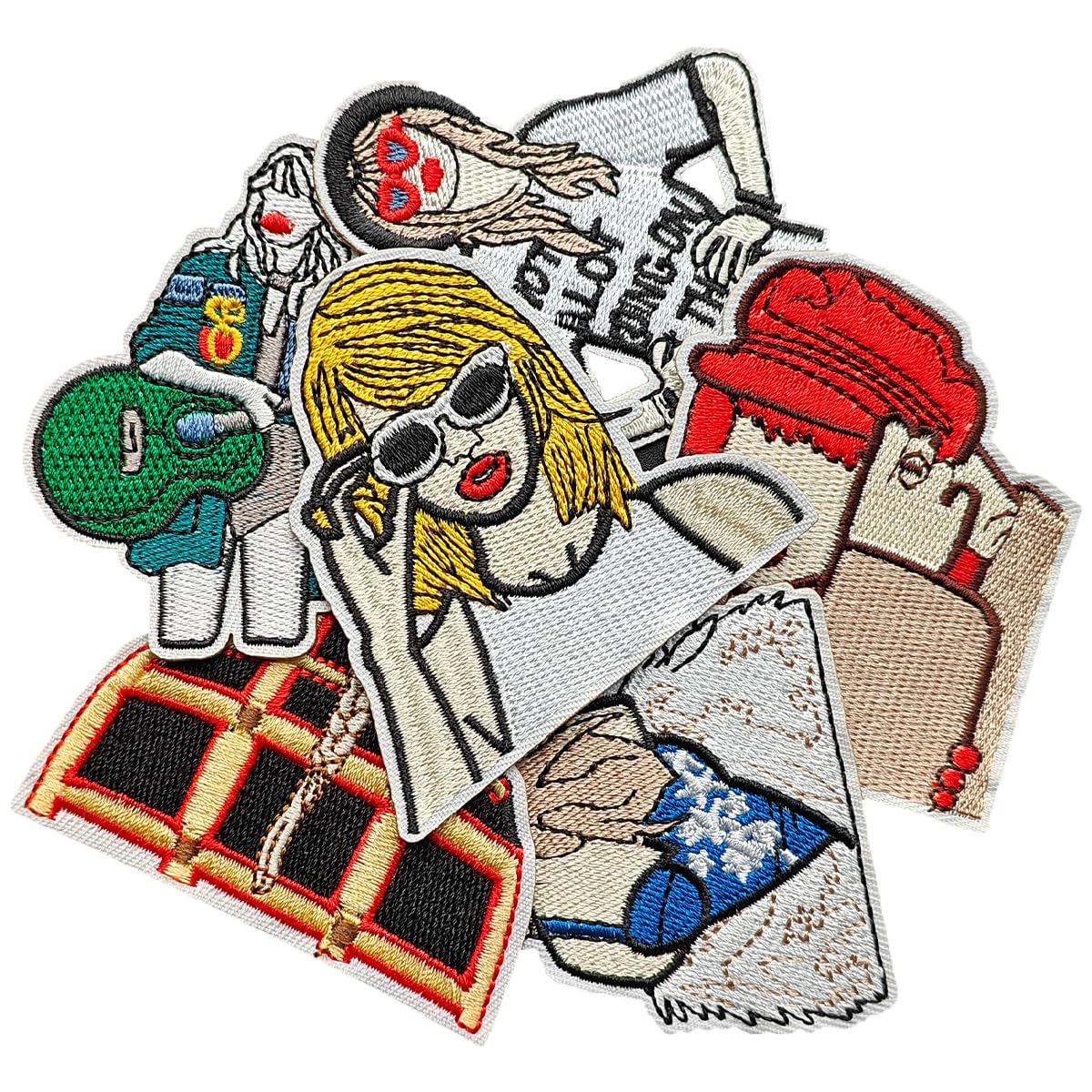 LmuwecnoLmuwecno 6 Pcs Musician's Embroidery Patch, Iron-on/Sewing Badges for Jackets, Jeans, Jackets, Backpacks, Hats and Other DIY Accessories