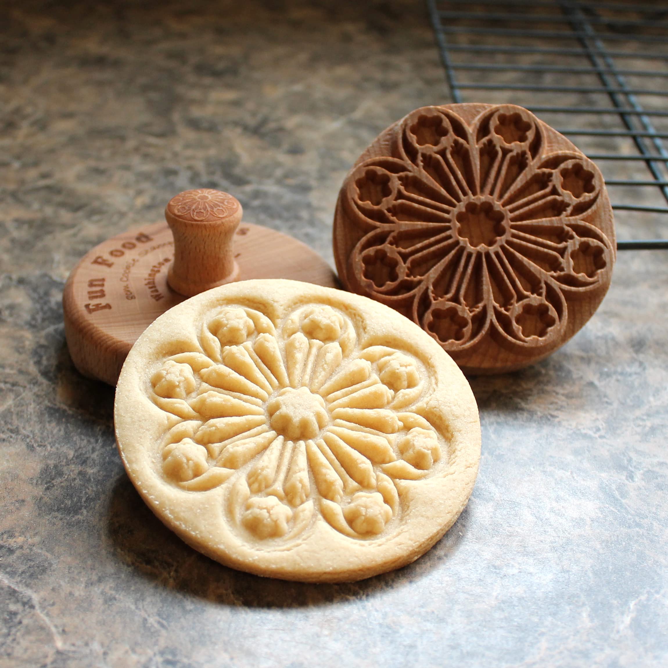 Sello grande para galletas de madera, 3.1 pulgadas (Catedral de Washington CS8-011)