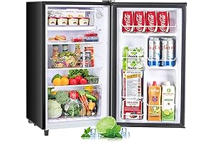 Upgraded Mini Fridge for Bedroom 3.2 Cu.Ft Small Refrigerator with Freezer for...