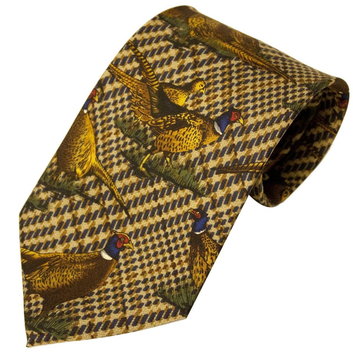 Bisley Tie - Green Large Pheasants Green - Hunting outdoor gear for Men
