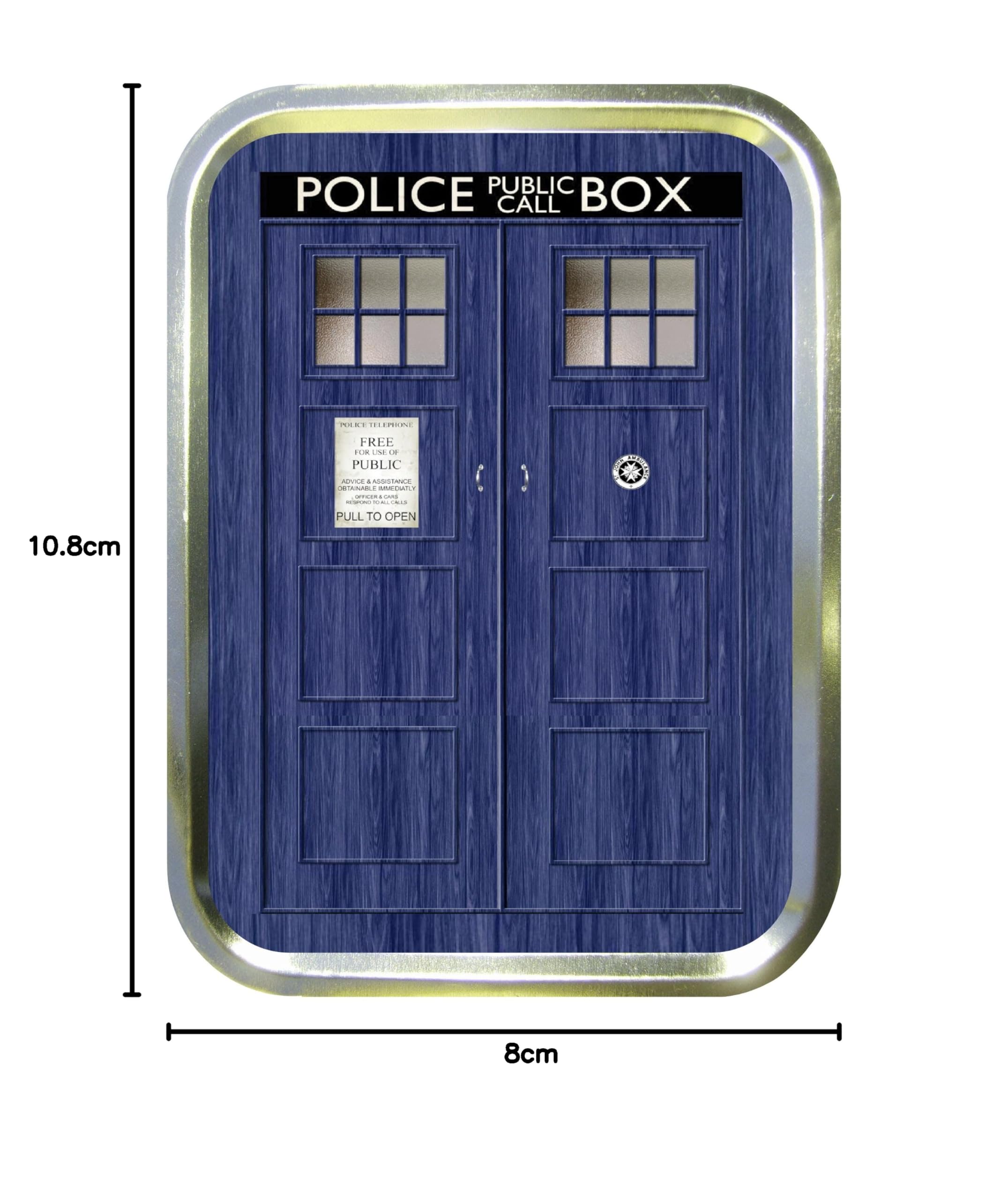 BLUE TARDIS 2oz GOLD TOBACCO TIN,BACCY TIN,PILL BOX, STASH CAN,STORAGE TIN  : Amazon.co.uk: Health & Personal Care