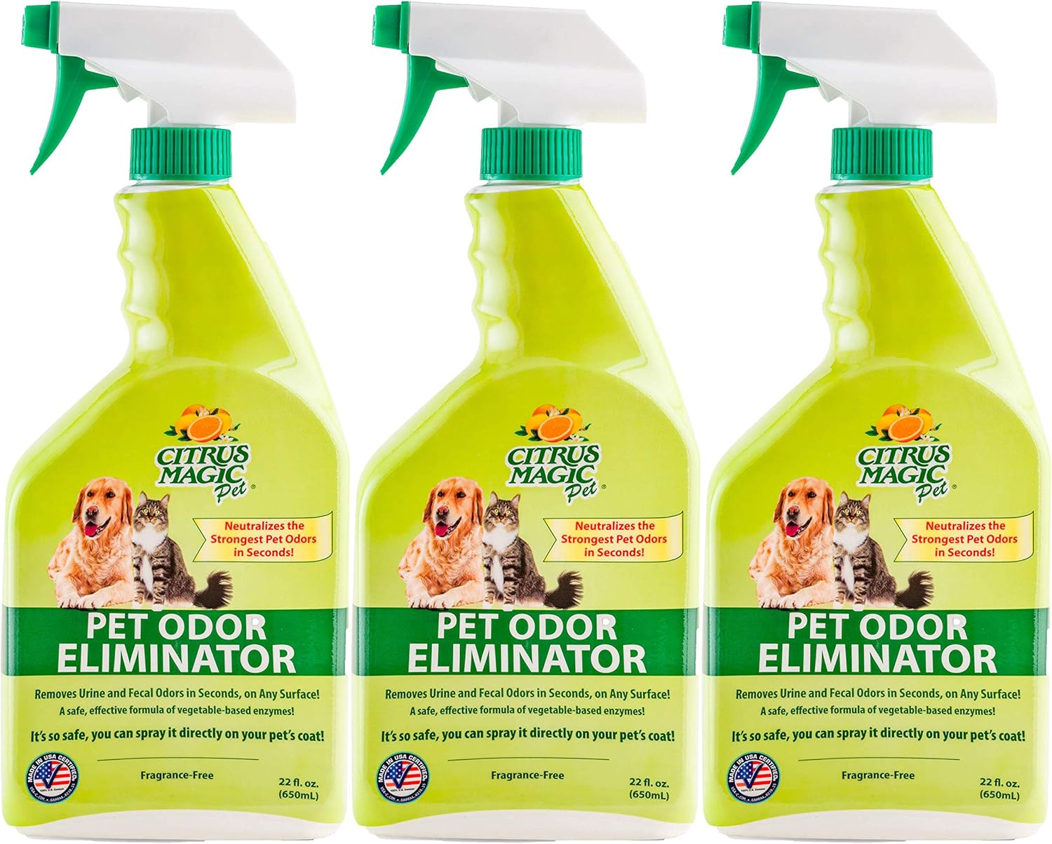 Citrus Magic Pet Odor Eliminator, 22 fl oz (Pack of 3) Pet Odor And Stain