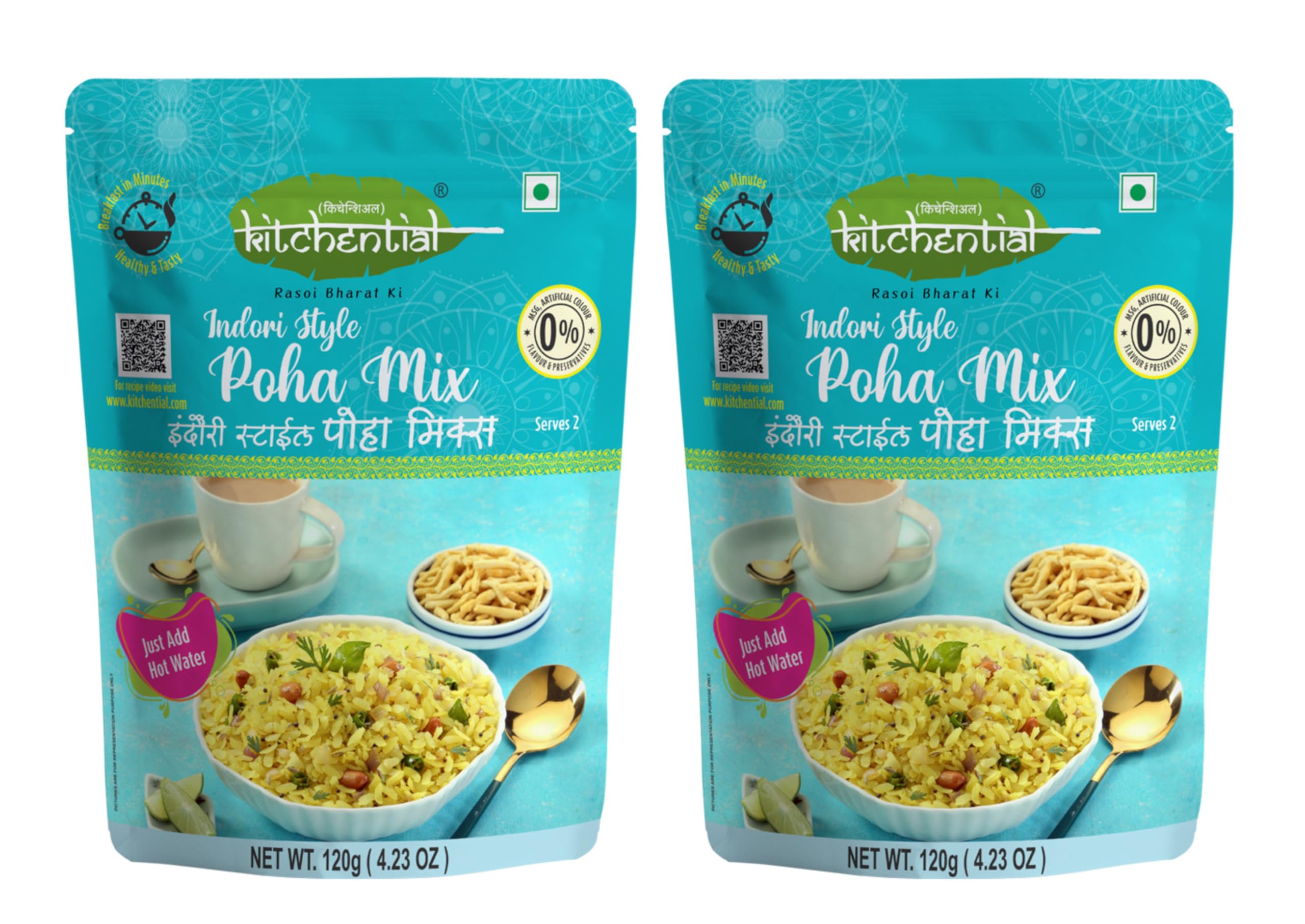 Kitchential Indori Style Poha Mix | Tasty & Instant Poha | Ready To Eat Breakfast | Authentic Indori Taste | Quick & Healthy Indian Meal | (Pack Of 2-240 gm) | No Preservatives (B0DCW1Y3LS) Amazon Price History, Amazon Price Tracker