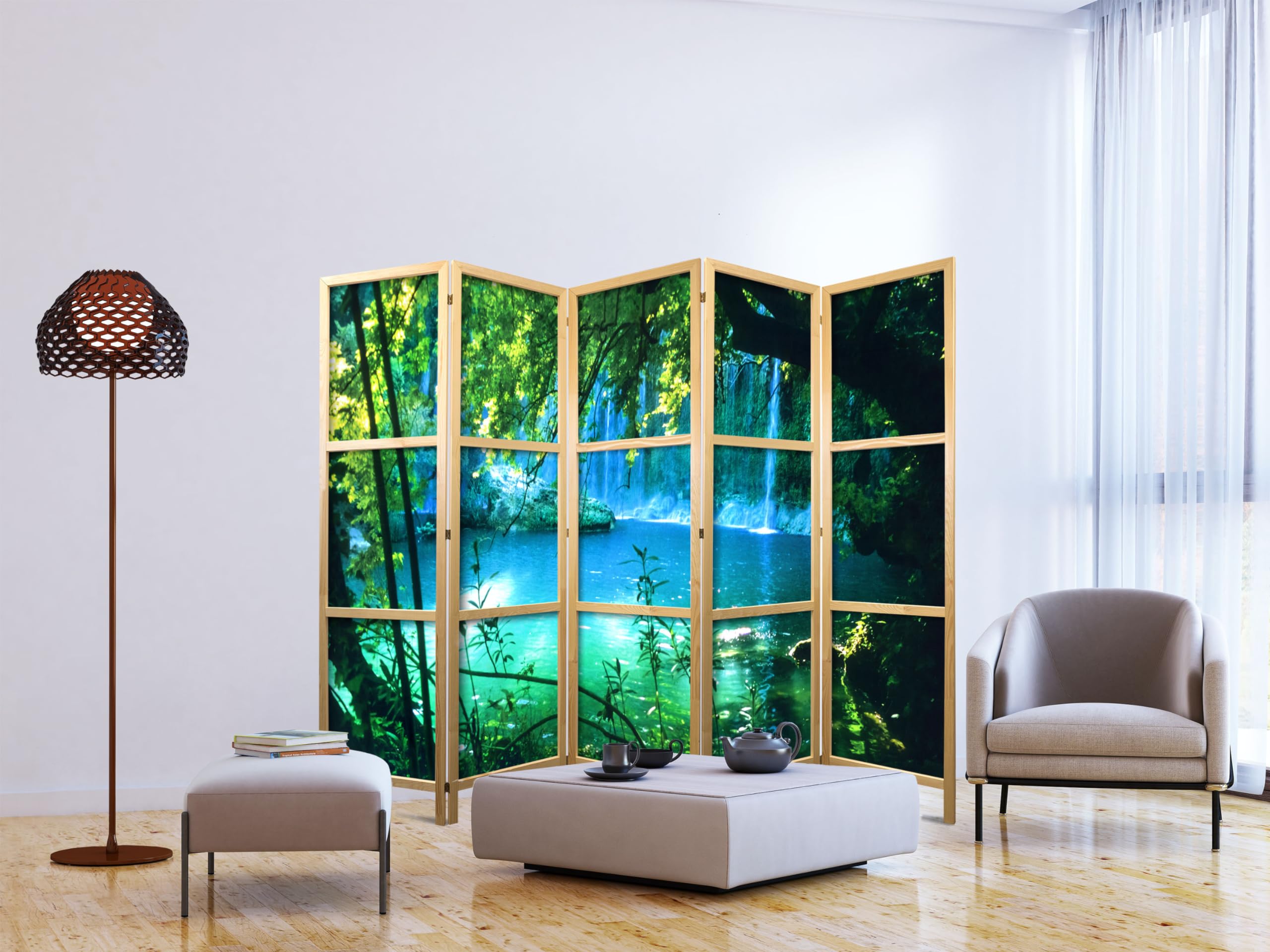 murando - Paravent Japonais Décoratif Intérieur, Paravent, 225x172 cm