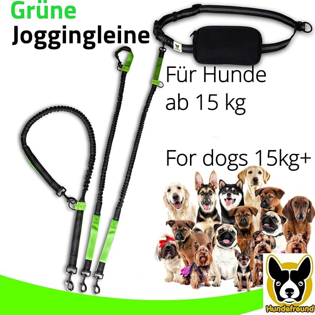 Foto 2 de 7 de Correa para Hacer Jogging - para Perros, Reflectante y elástica, de 120 cm (Extensible hasta 200 cm)…