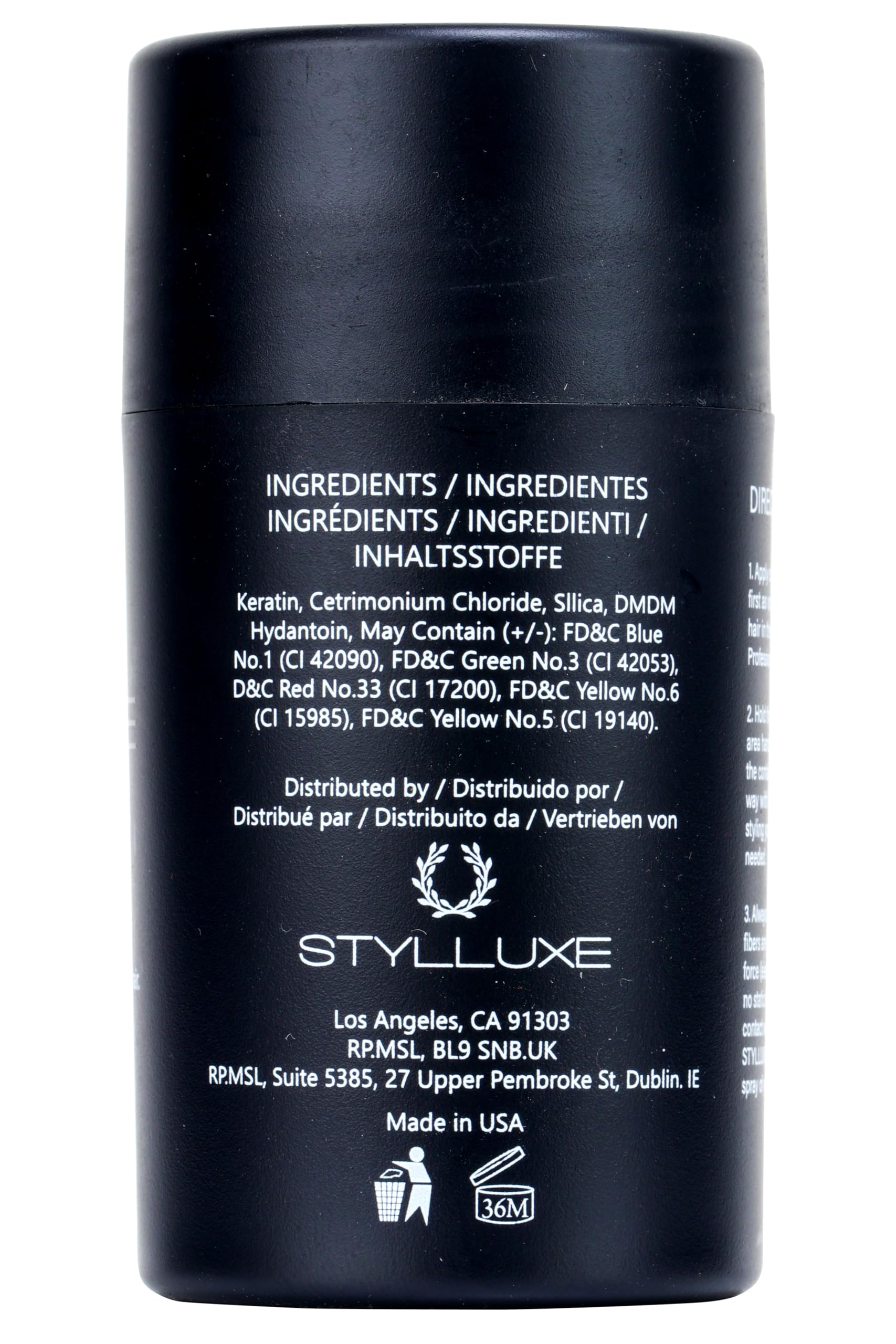 STYLLUXE Hair Thickening Fibers 15g (Dark Brown) | Undetectable & Natural Keratin Hair Building Fiber Concealer for Hair for Men and Women | Non-Itchy, Easy to Wash Out | Naturally Thicker 4