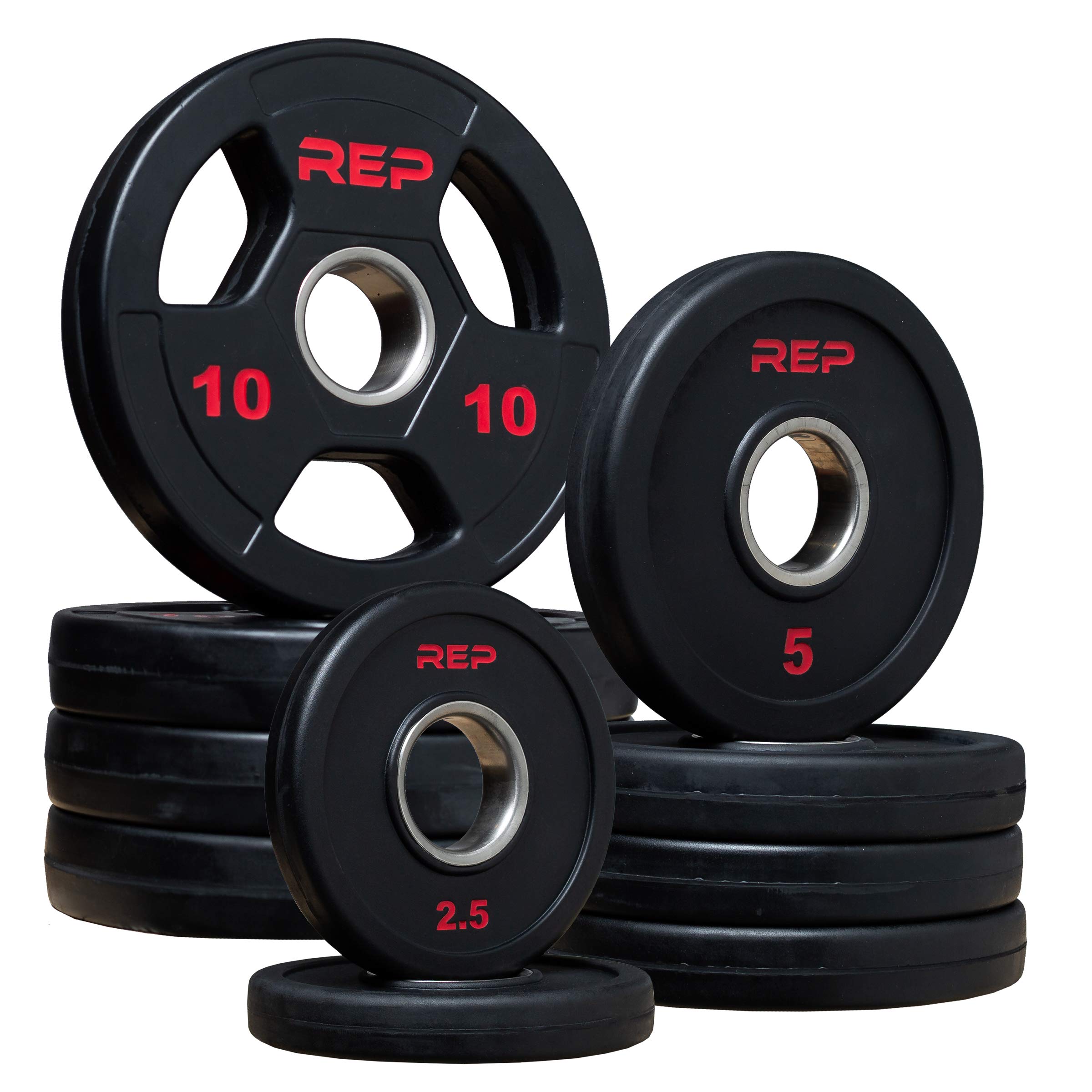 REP Fitness Rubber Coated Olympic Plates 65 lb Set