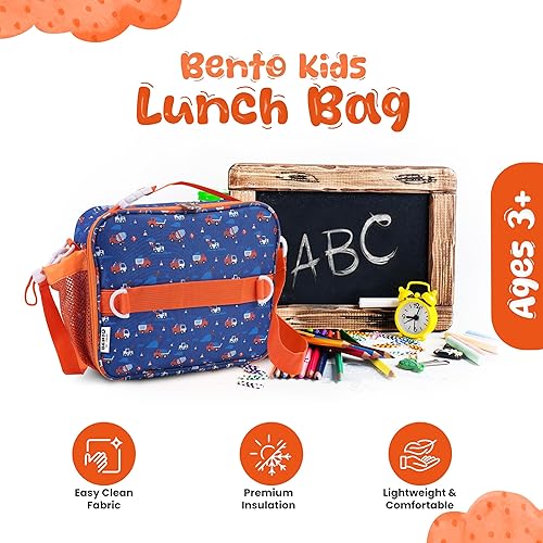 Miniatura 5 de YOLAY Bolsa de almuerzo Bento para niños con paredes aisladas que mantiene tu almuerzo, frutas, aperitivos y comidas calientes y frescos, sostiene