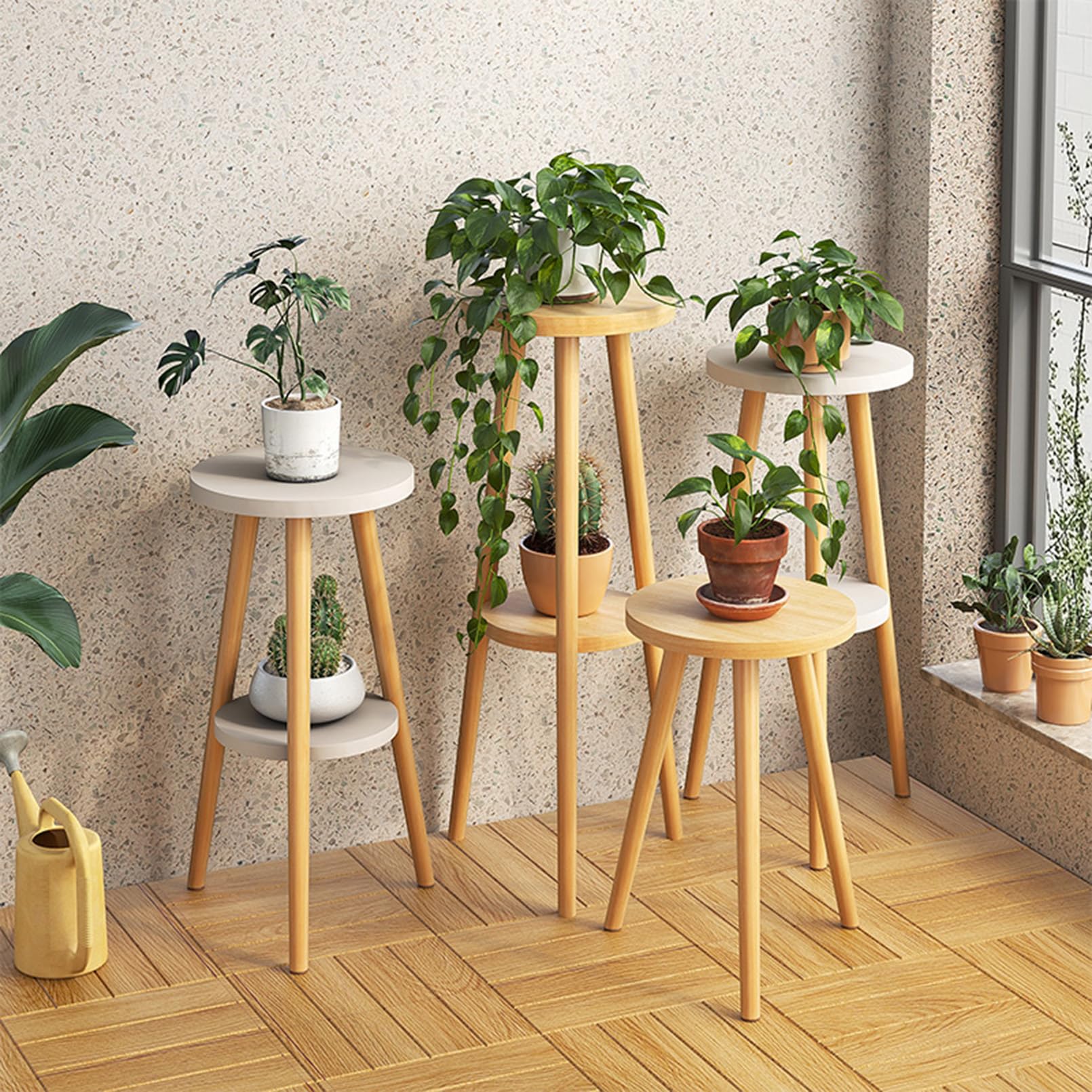 Plant Stand Indoor, Modern Tall Plant Table Plant Holder, Mid Century