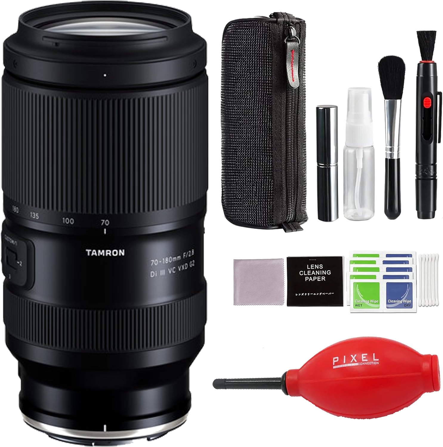 Tamron 70-180mm f/2.8 Di III VC VXD G2 Lens Compatible with Nikon Z with Advance Accessories and Travel Bundle | AFA065Z700 | Tamron 70-180mm Lens