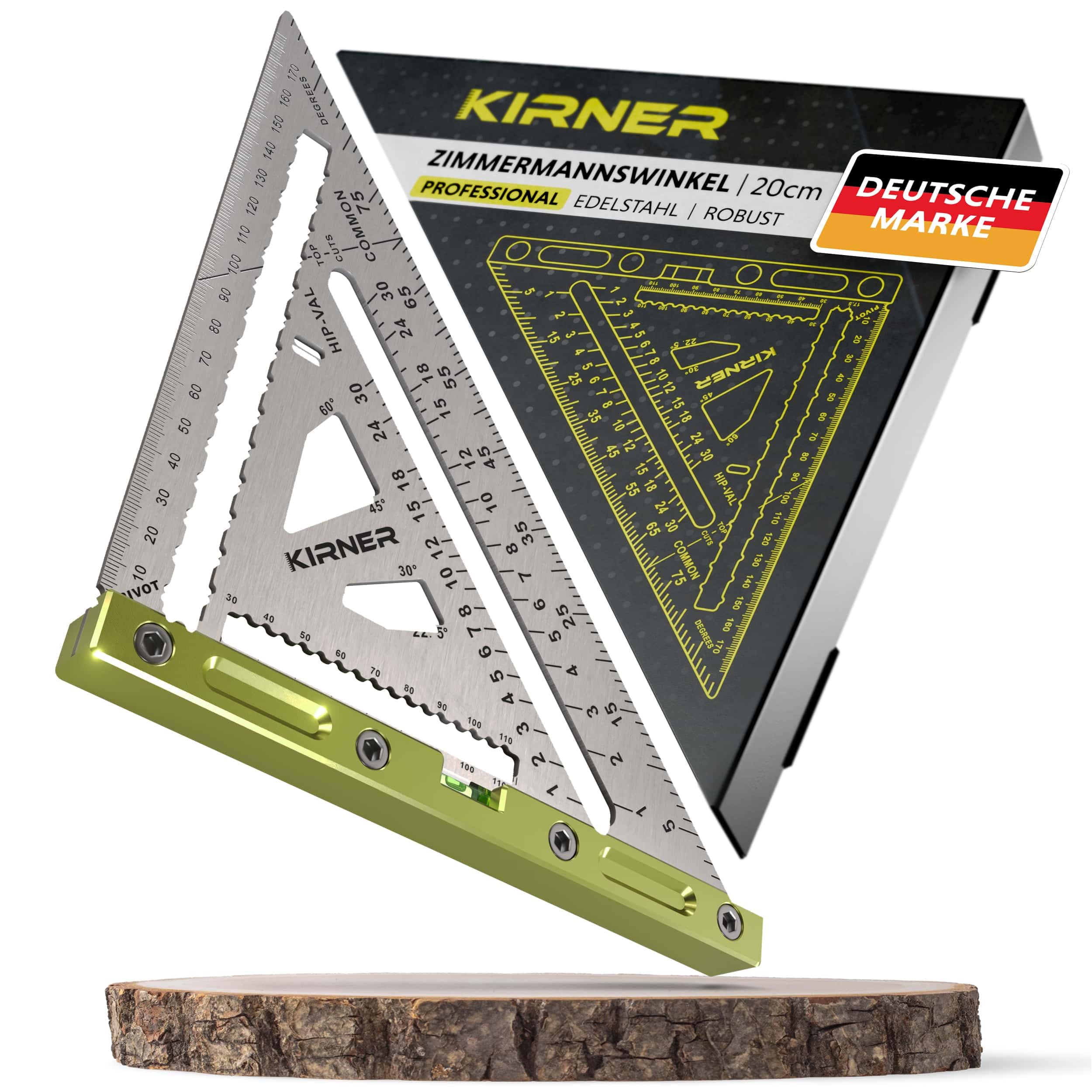 Escuadra de carpintero de 180 mm, de acero inoxidable, con base innovadora y nivel de burbuja, herramienta de dibujo, transportador y cuadrado de carpintero, cuadrado de carpintero en una sola