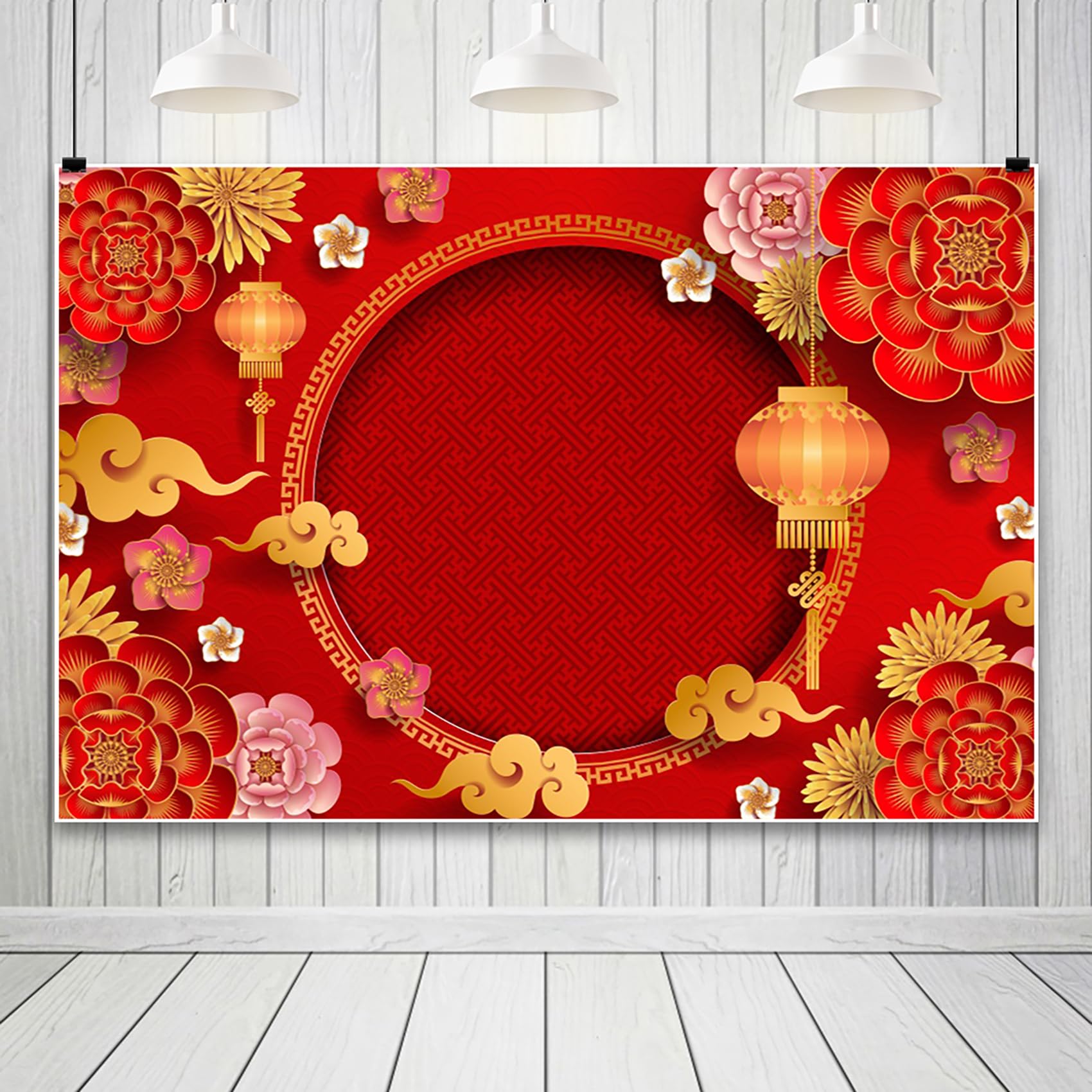 ステージフォト Amazon.com : 5x3ft Red Happy Chinese New Year Decorations