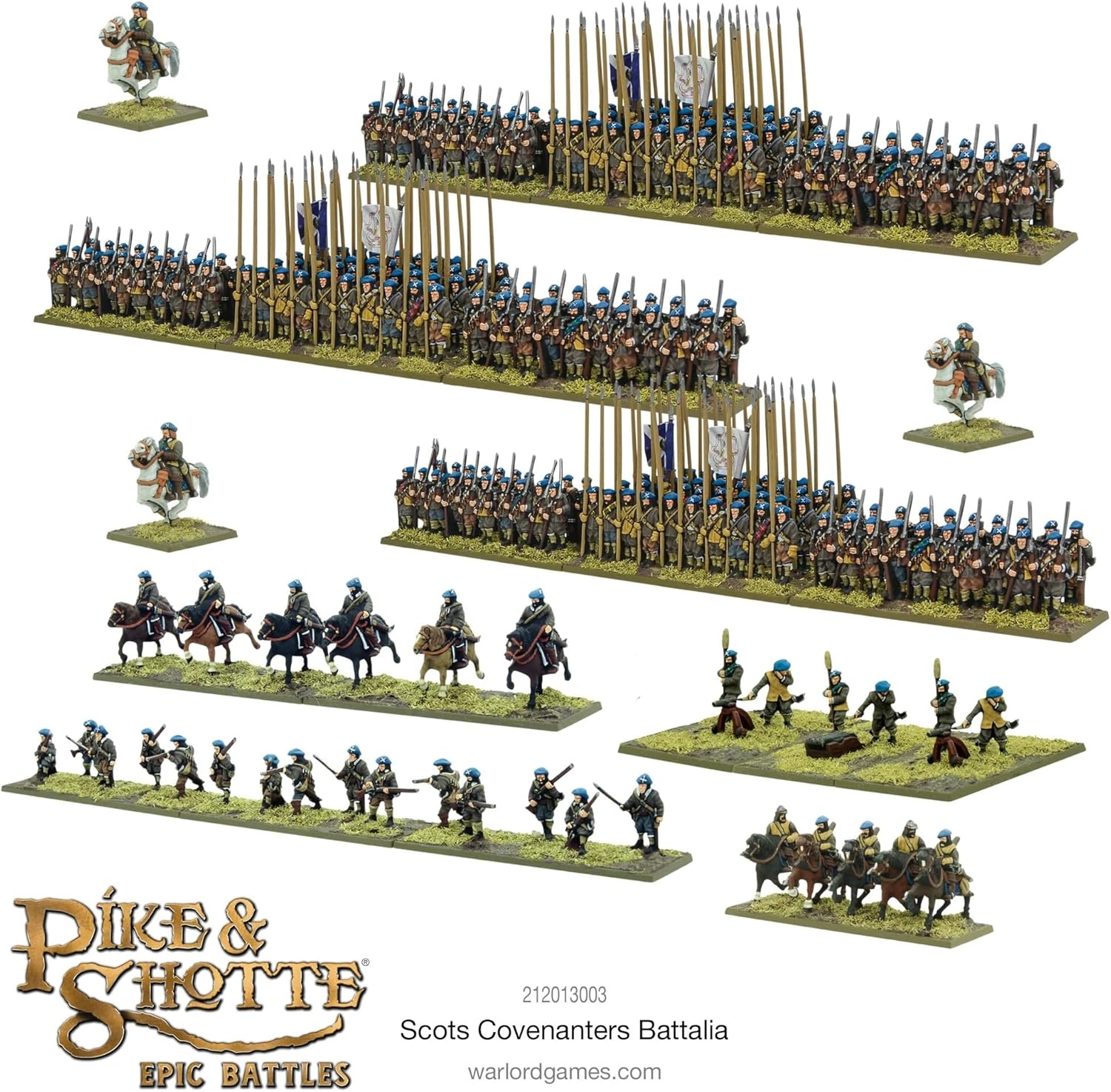 Warlord Games Pike & Shotte Epic Battles Scots Covenanters Battalia Military Table Top Wargaming Plastic Model Kit 212013003