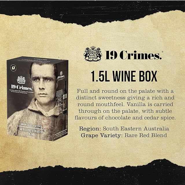 19 Crimes Red Wine Box from South Eastern Australia, 1.5L