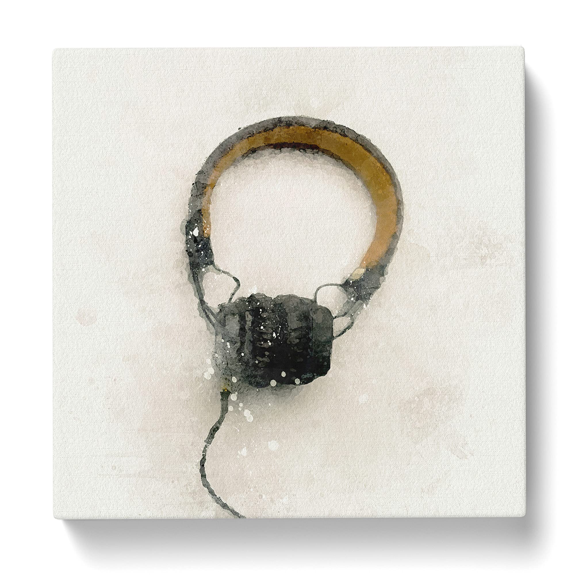 Headphones Canvas Print, Mixed, 35L x 35W cm - Image 3