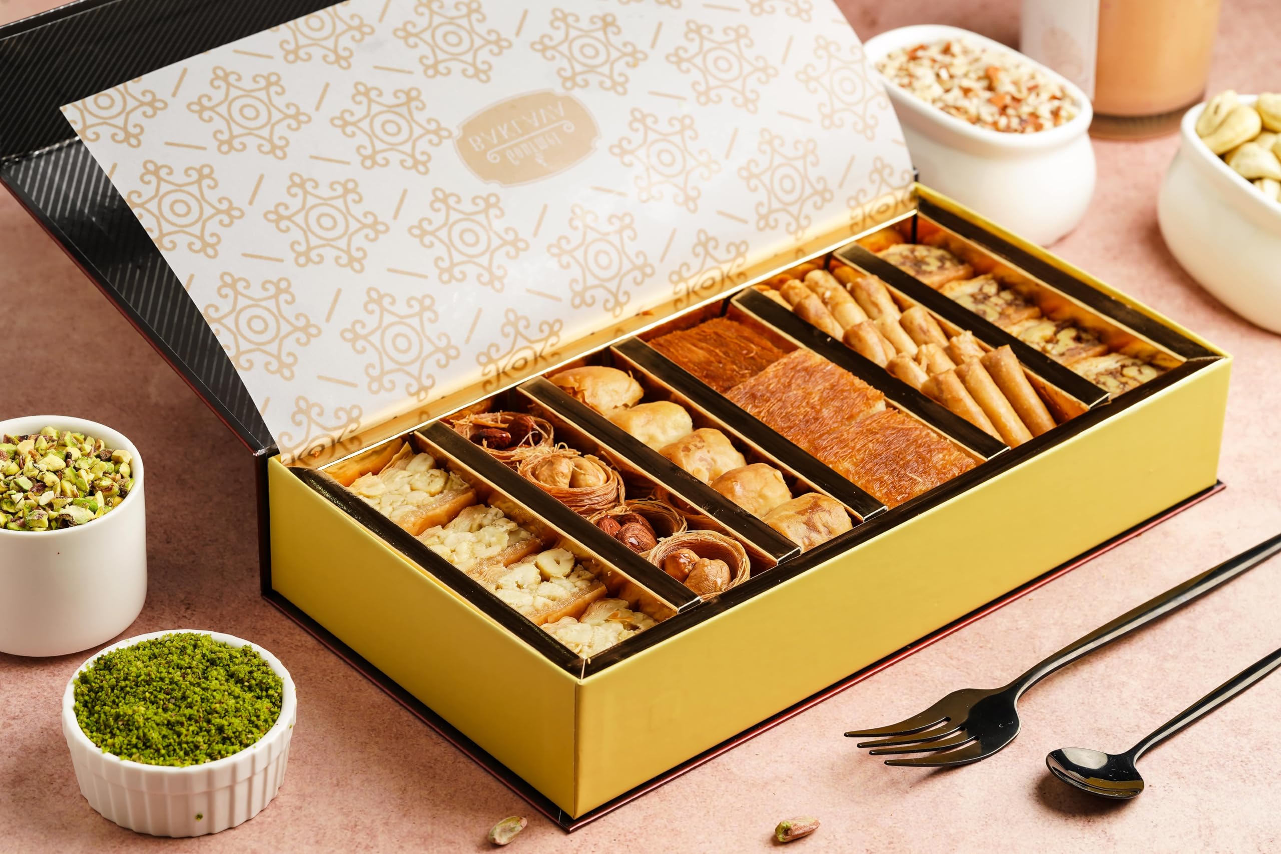 Gourmet Baklava Assorted Baklava Sweets of Cashew Baklava | Balloria | Almond With Fresh Ghee, Nuts and Honey (350 grams)