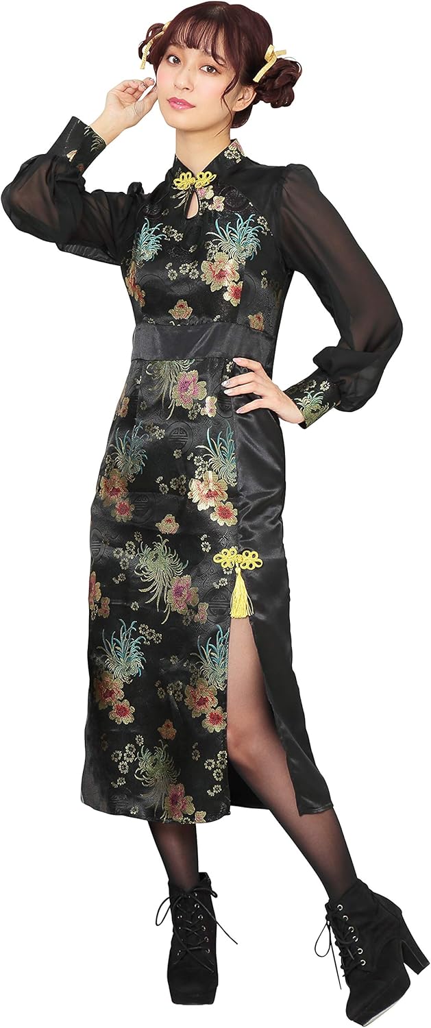 クリアストーン(Clearstone) ノーブルロング コスプレ ハロウィン ノーブルロングチャイナ レディース ブラック クリアストーン(Clearstone) ノーブルロング コスプレ ハロウィン ノーブルロングチャイナ レディース ...