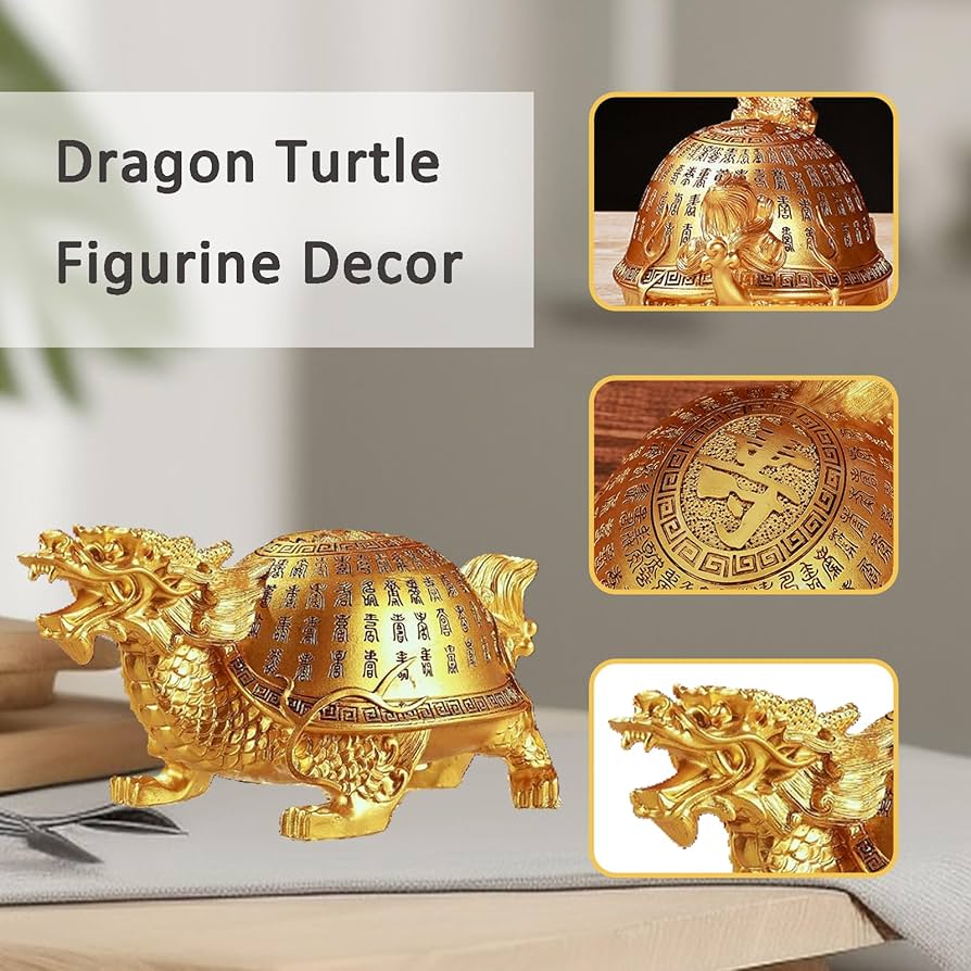 Amazon.co.jp: 風水 ドラゴン 亀 亀像 長寿 亀像 樹脂