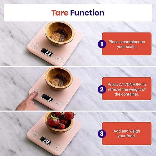 Miniatura 4 de Etekcity Báscula de cocina para alimentos, gramos y onzas digitales para pérdida de peso, hornear, cocinar, keto y preparación de comidas, pantalla