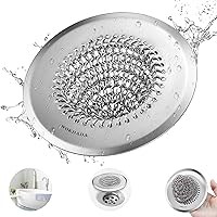 Vista 1 de Bathtub Drain Hair Catcher, Fast Drainage Shower Drain Hair Catcher, Reversible 304 Stainless Steel Drain Protector for Pop-Up and Regular Drains of
